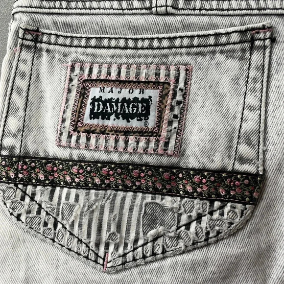 Very Rare vintage Major Damage denim skirt. - Picture 3 of 7